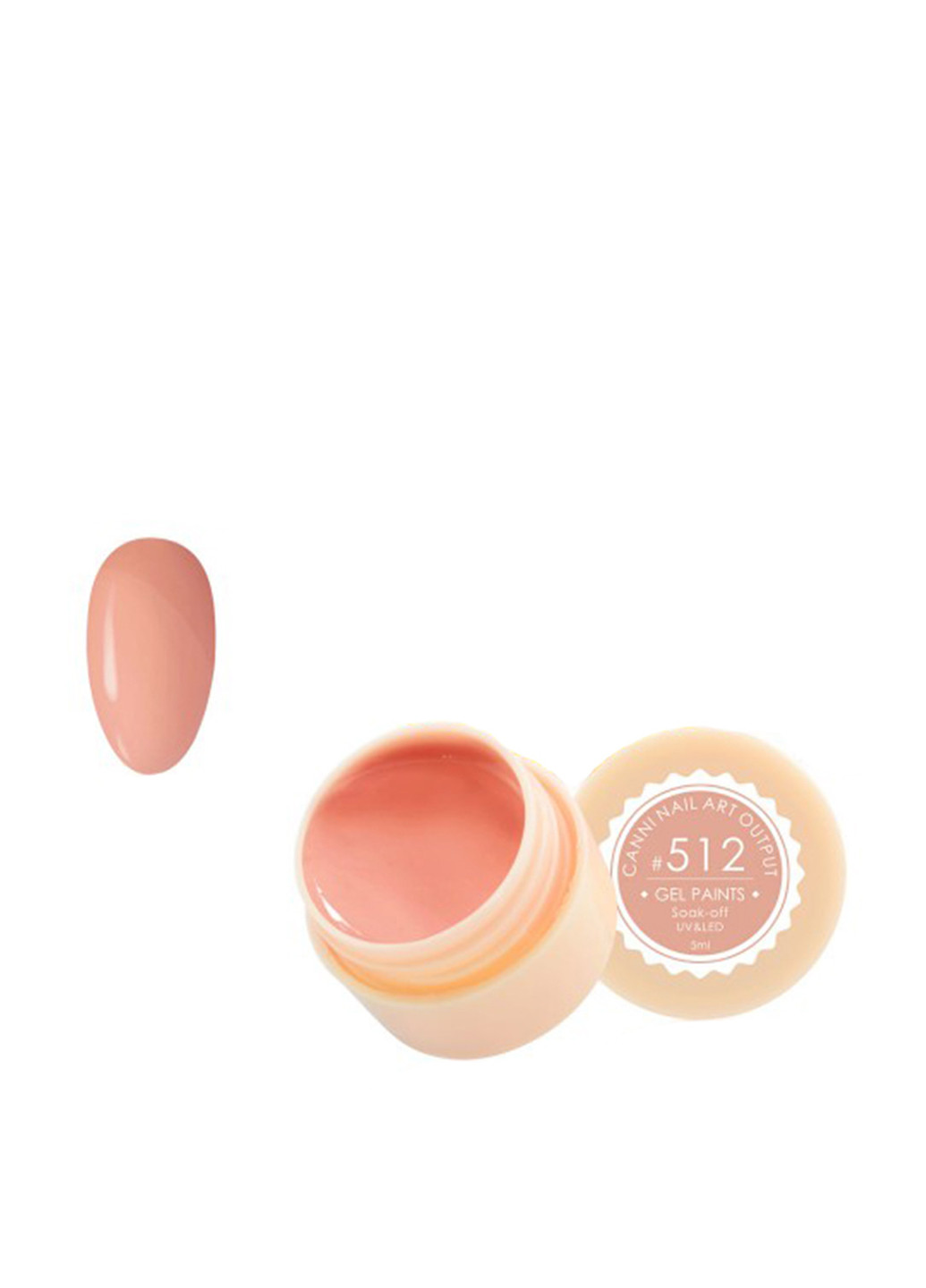 Гель-краска для ногтей №512 (розово-карамельная), 5 мл Canni (83226567)