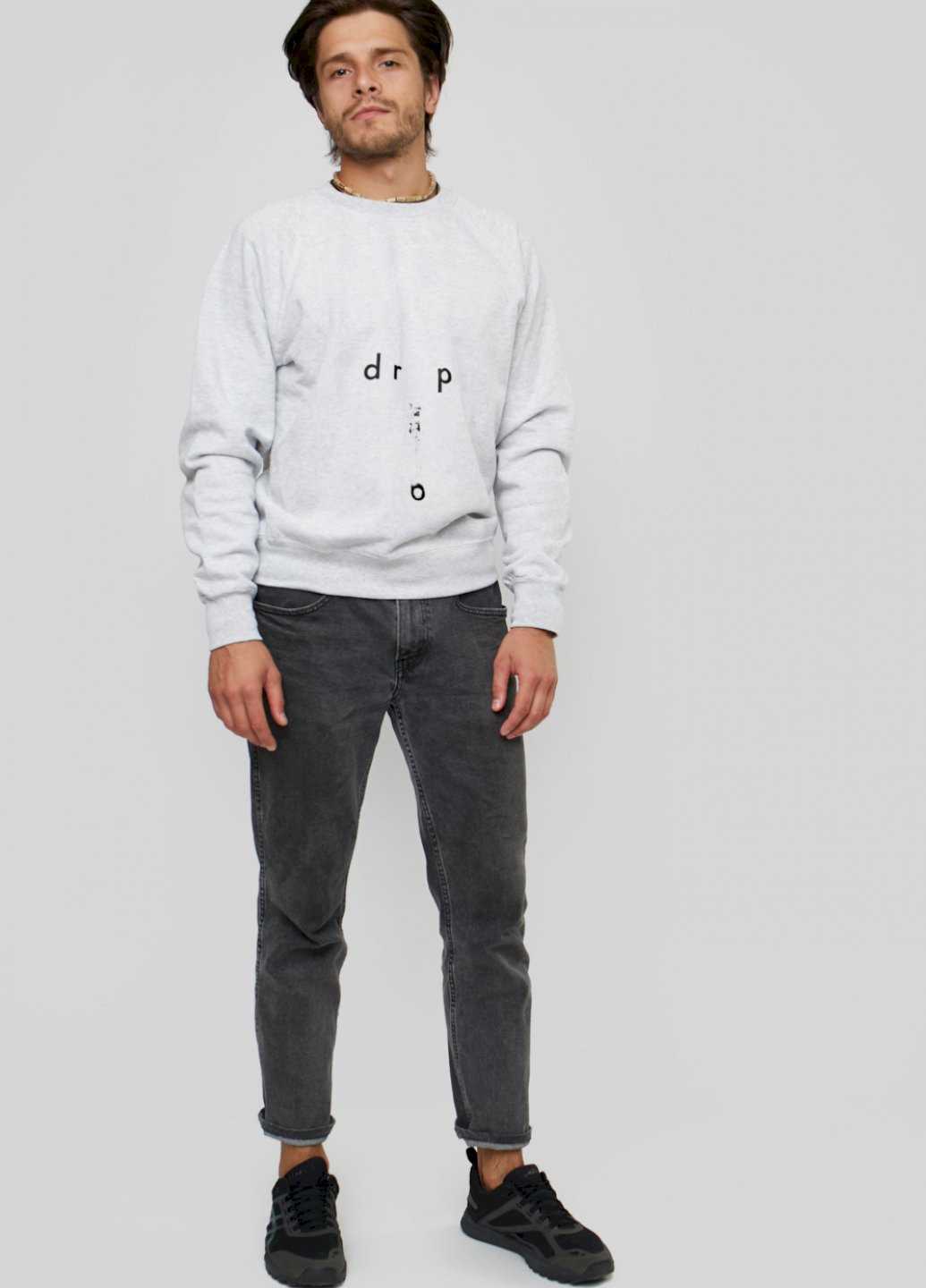 Серый свитшот мужской YAPPI (198688905)