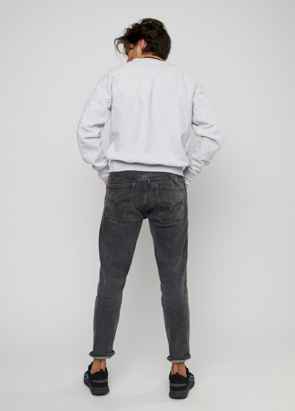 Серый свитшот мужской YAPPI (198688905)