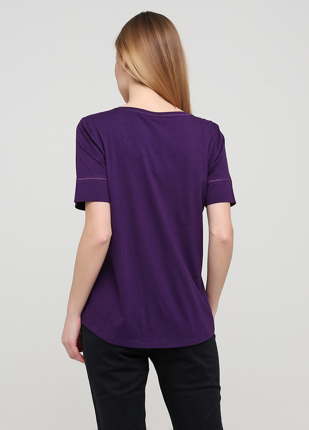Фиолетовая летняя футболка Lascana