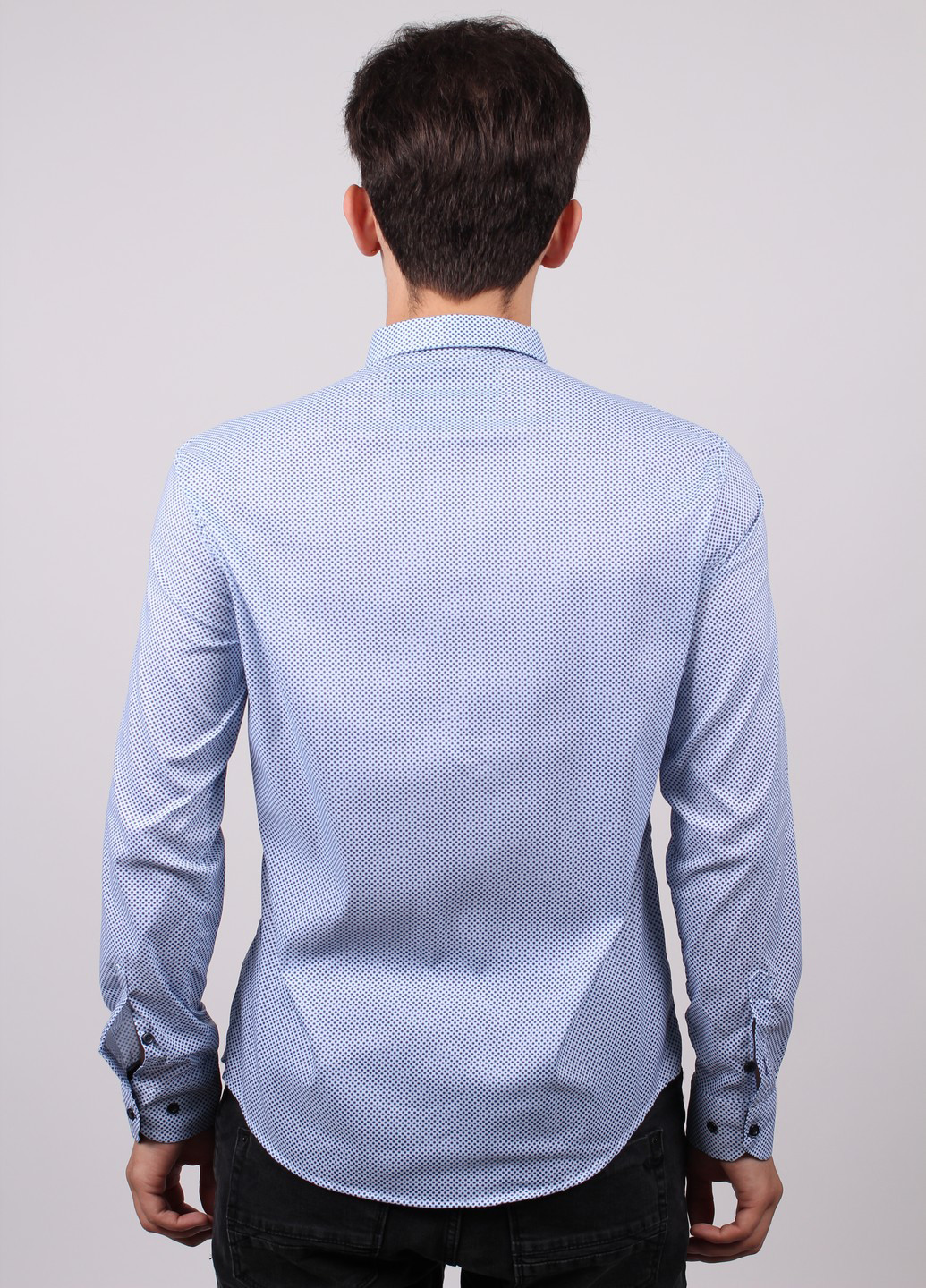 Голубой кэжуал рубашка с геометрическим узором New Way