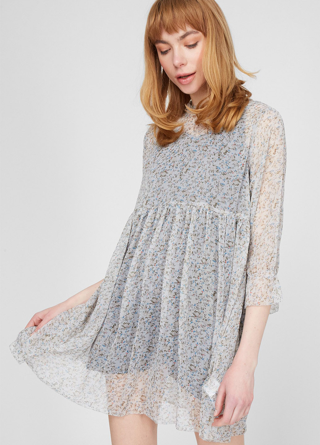 Молочна кежуал сукня кльош Pepe Jeans з квітковим принтом