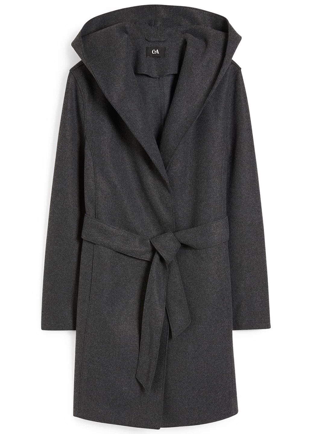 Темно-сіре демісезонне Пальто однобортне C&A