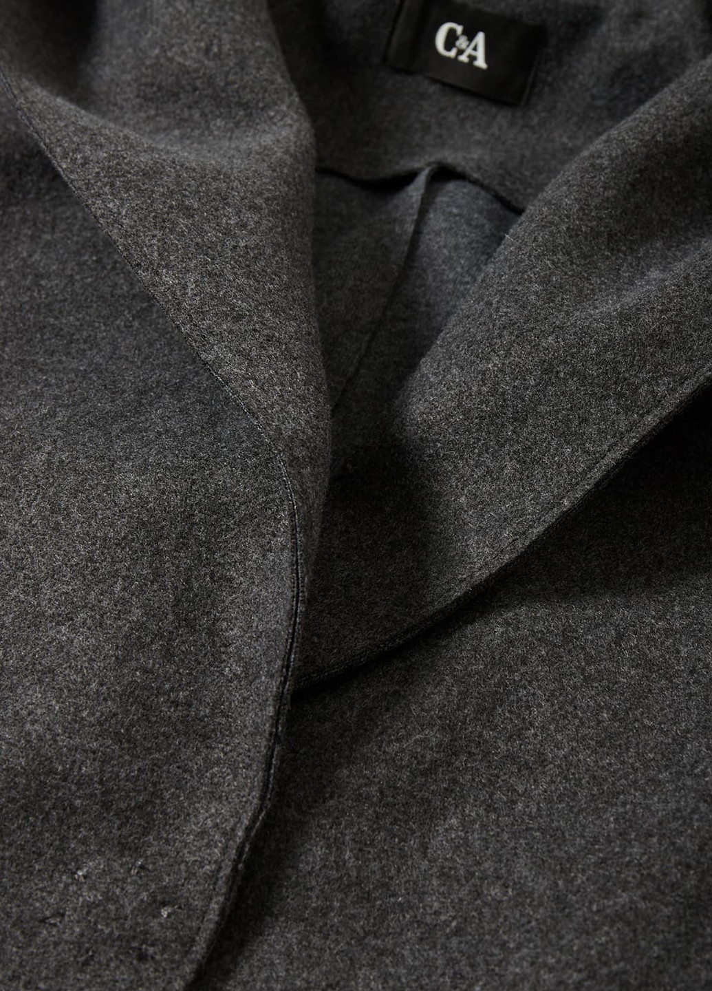 Темно-сіре демісезонне Пальто однобортне C&A