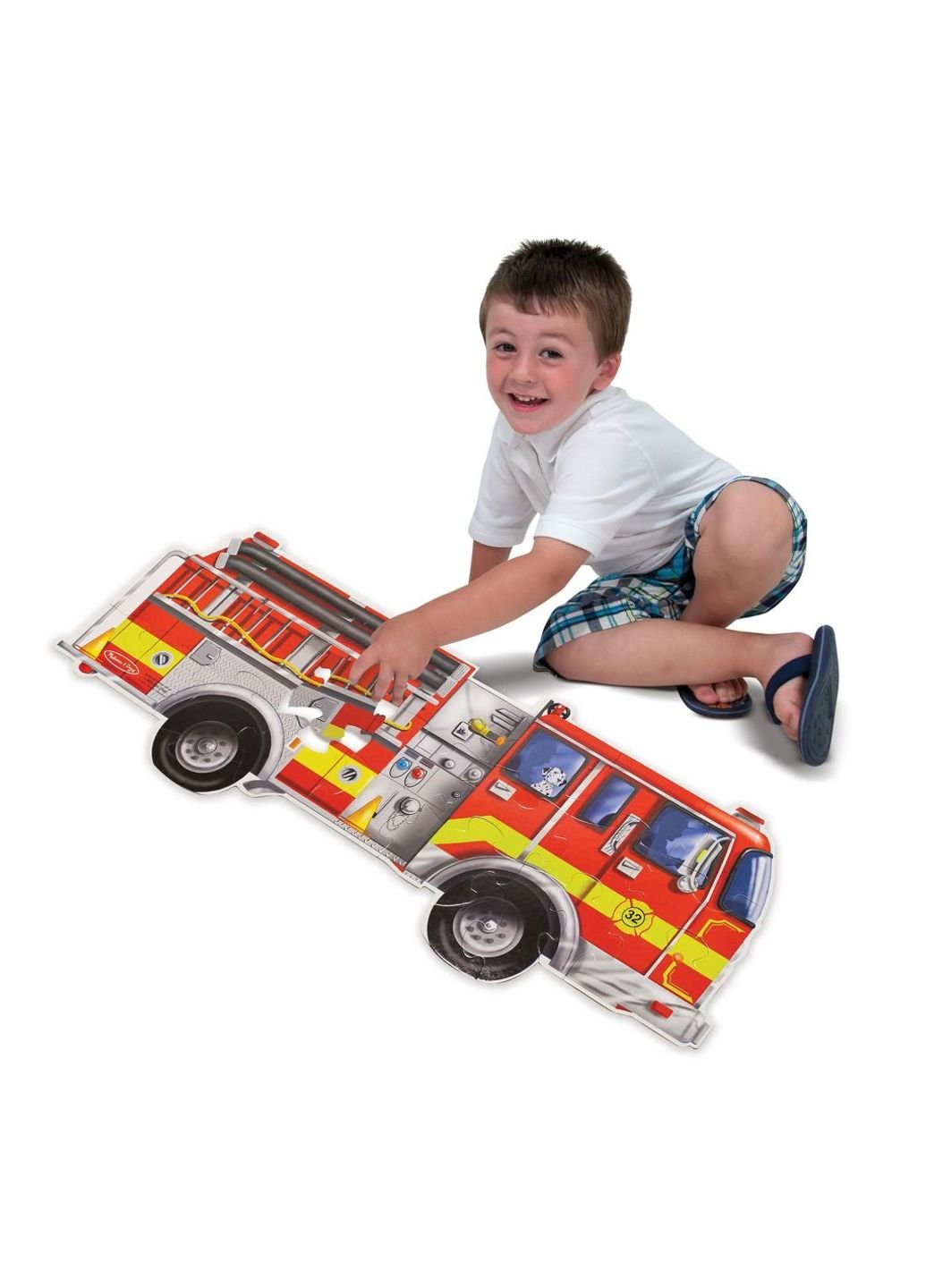 Пазл Мега "Велика пожежна машина", 24 елементи (MD10436) Melissa&Doug (249984617)