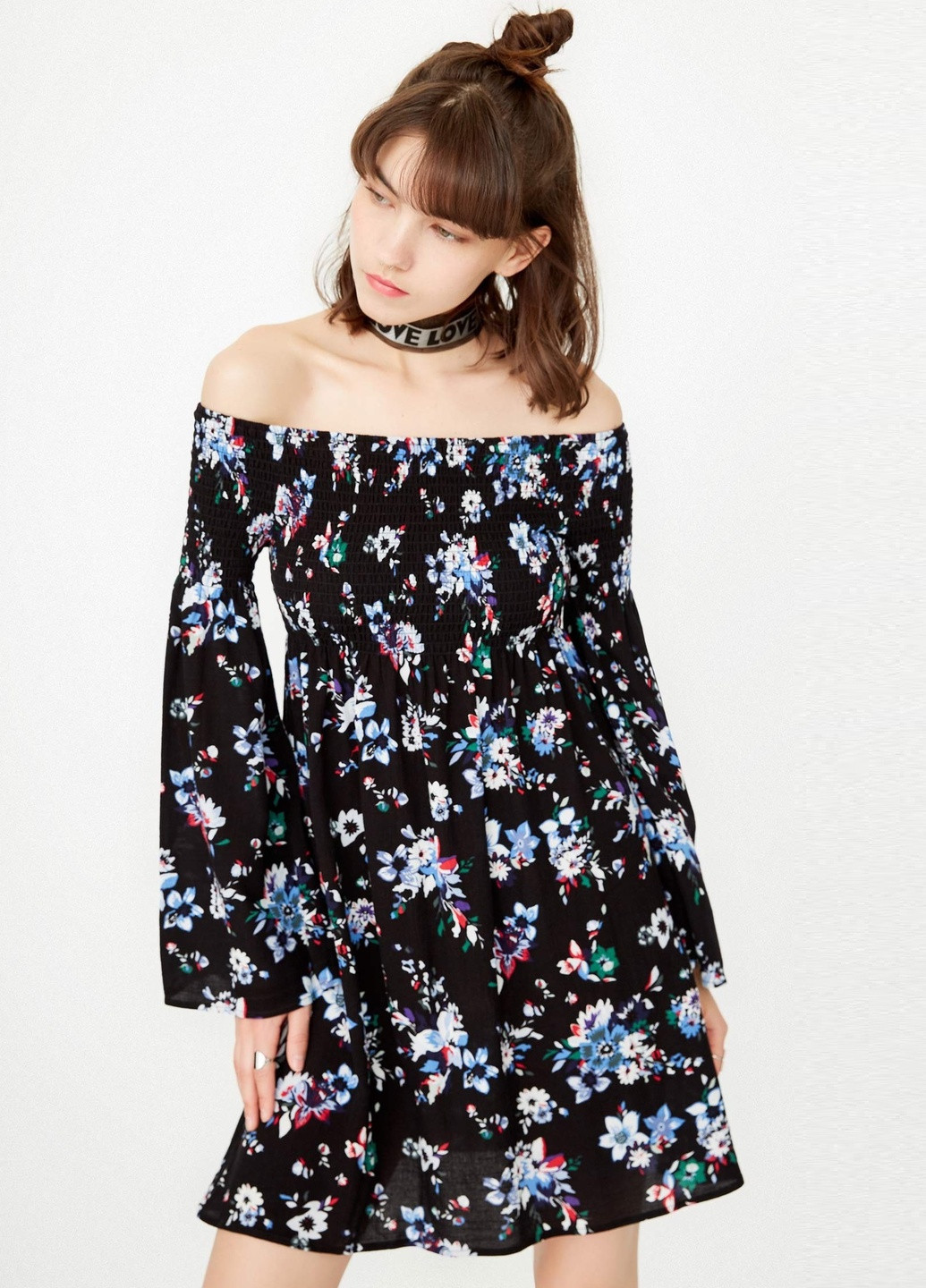 Комбинированное платье Only