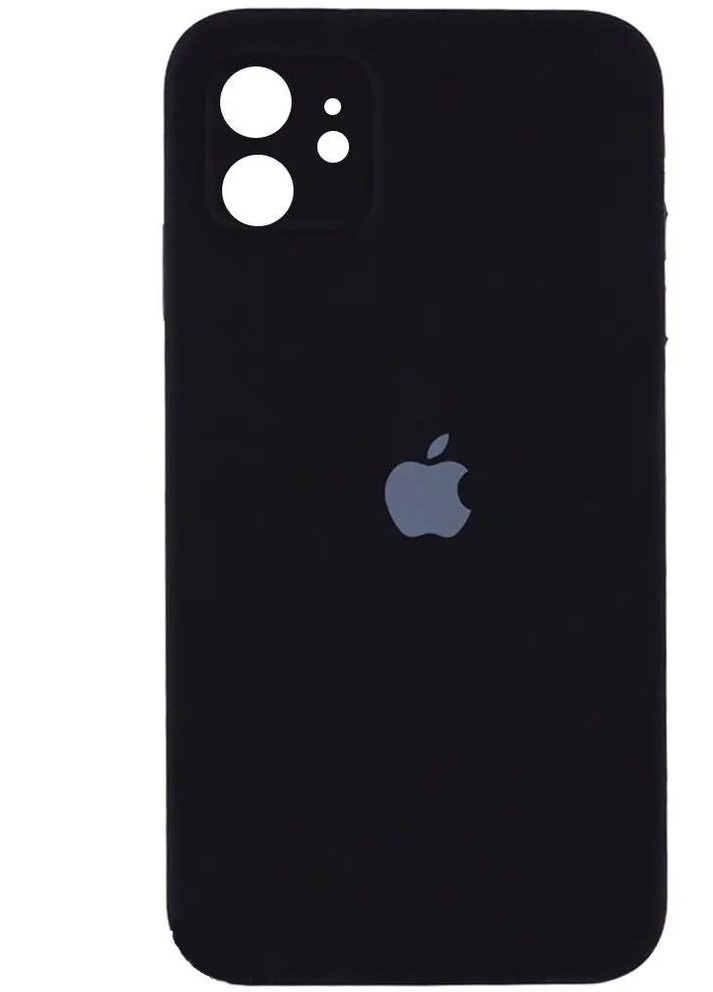 Силиконовый Чехол Накладка с Квадратными Бортиками Silicone Case для iPhone 11 Black No Brand (254255665)