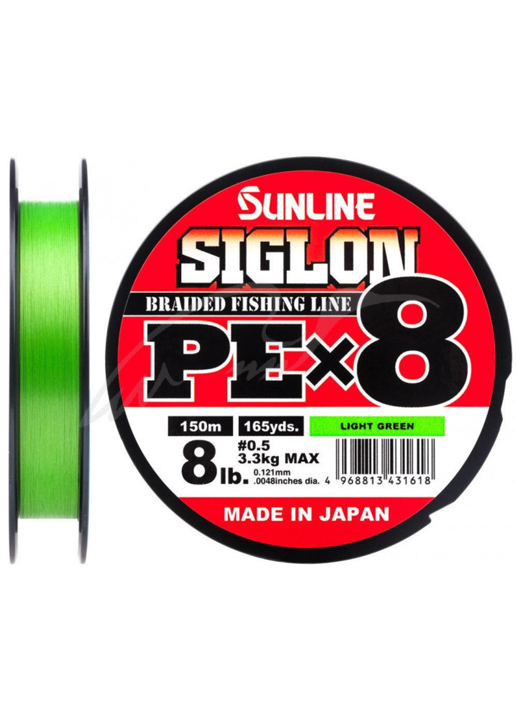 Шнур Siglon PE х8 (салат.) 150м 0.121мм 3,3кг/8lb (1658-09-62) Sunline (252468443)