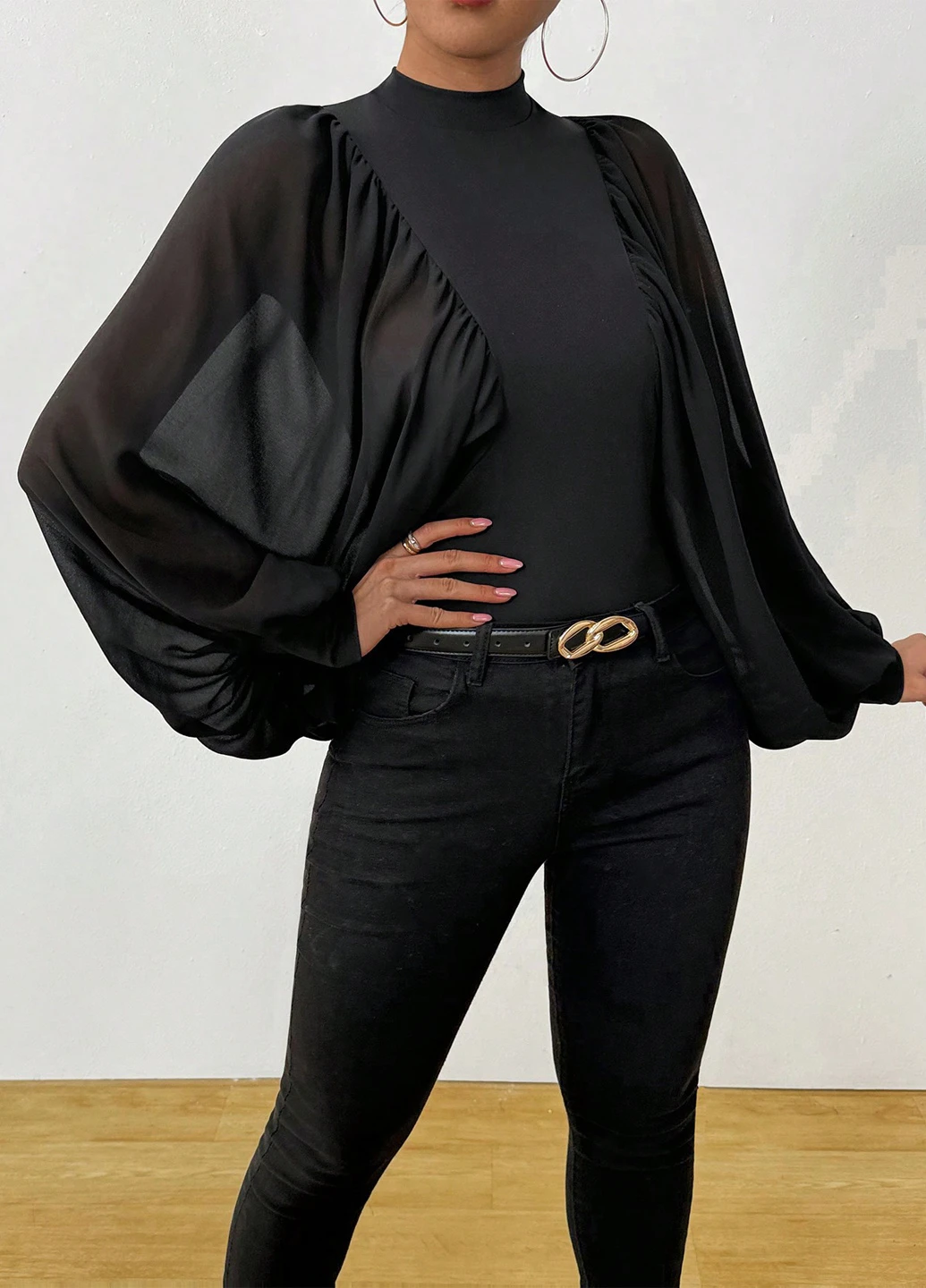 Чорна блуза SHEIN