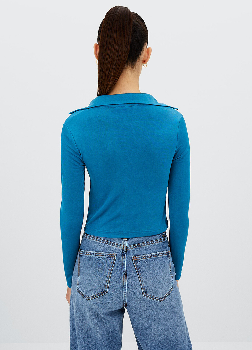 Голубая блуза Stradivarius