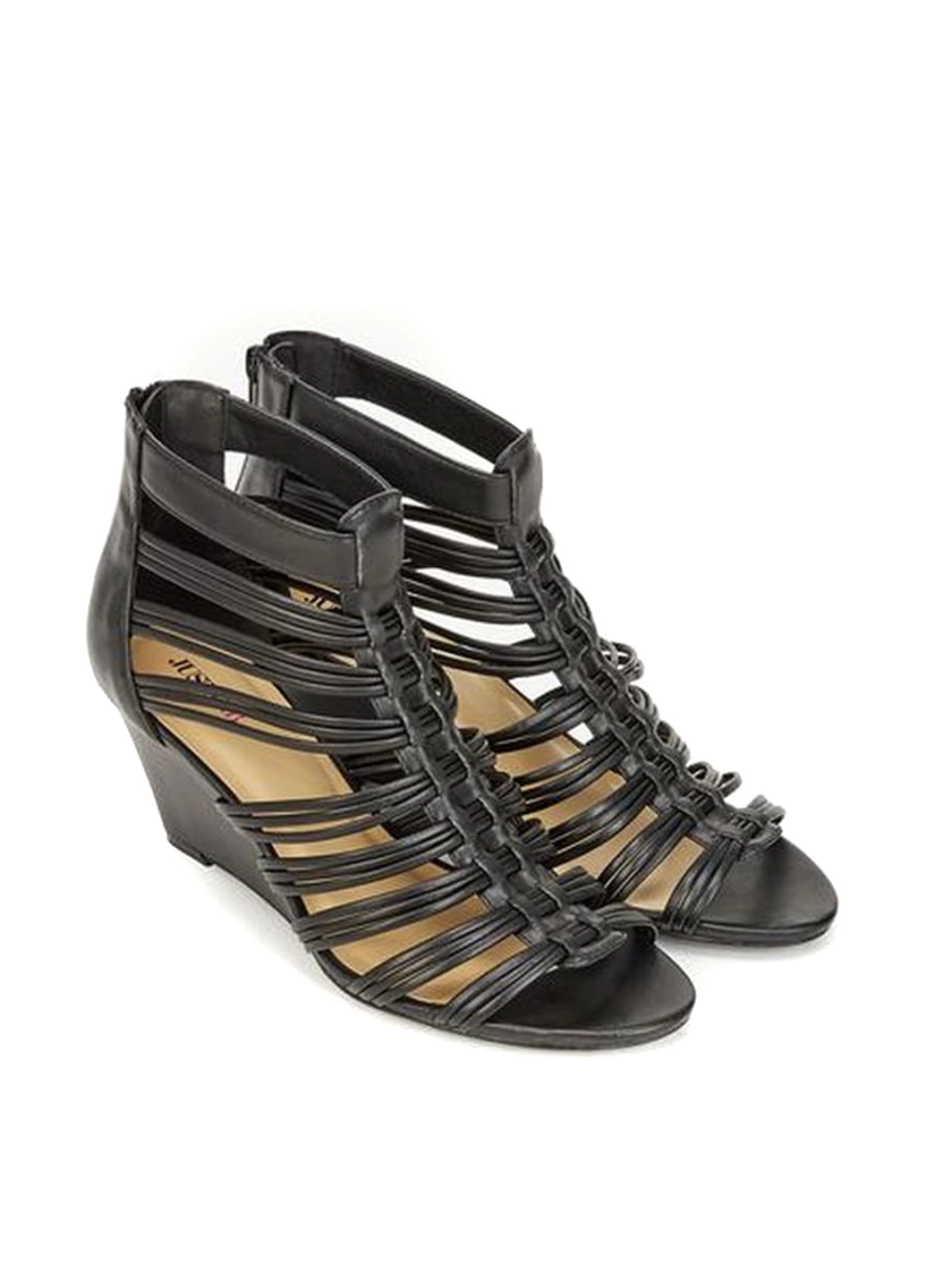 Черные босоножки JustFab на молнии