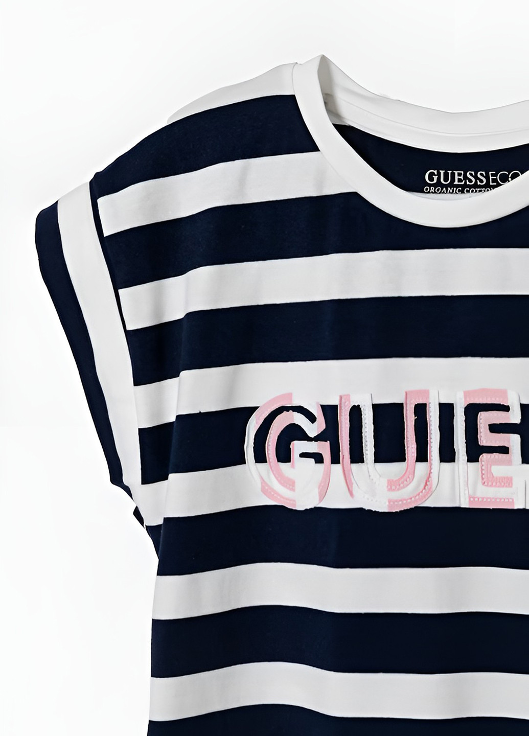 Синяя летняя футболка Guess