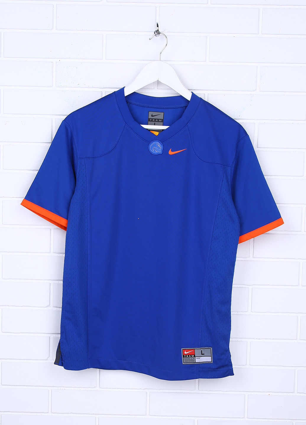 Синяя летняя футболка с коротким рукавом Nike