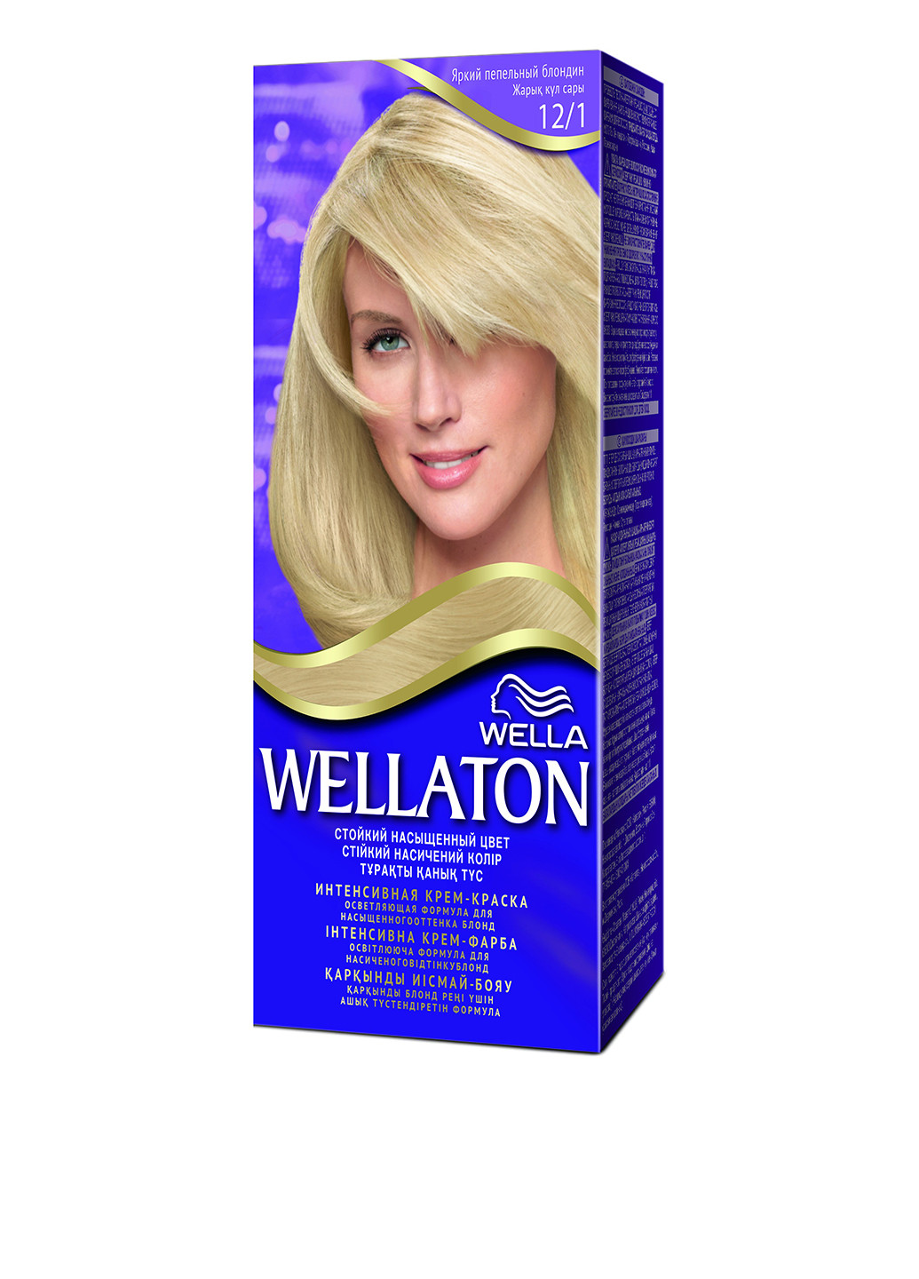 Крем-фарба для волосся стійка №12 / 1 Яскравий попелястий блондин Wellaton (17071546)