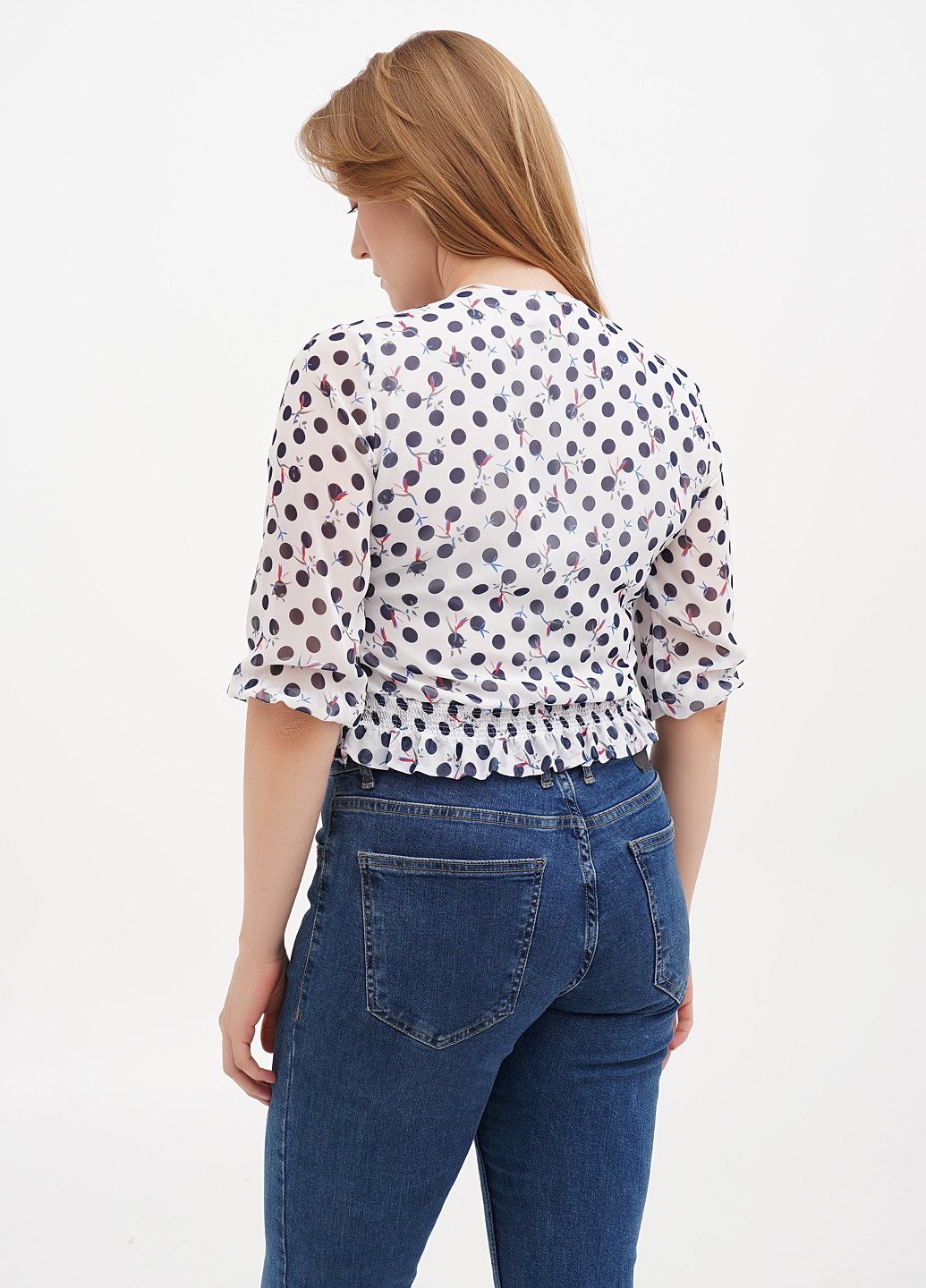 Молочная блуза на запах Sassofono Club