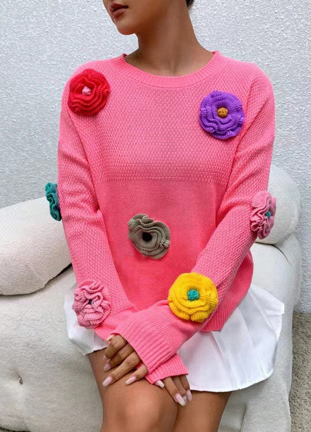 Рожевий демісезонний джемпер джемпер SHEIN