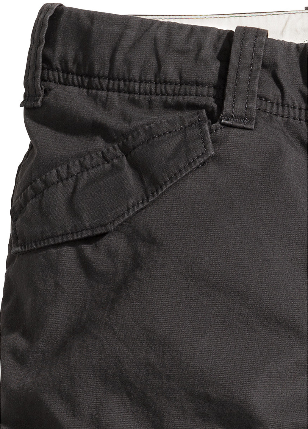 Черные кэжуал зимние брюки прямые H&M