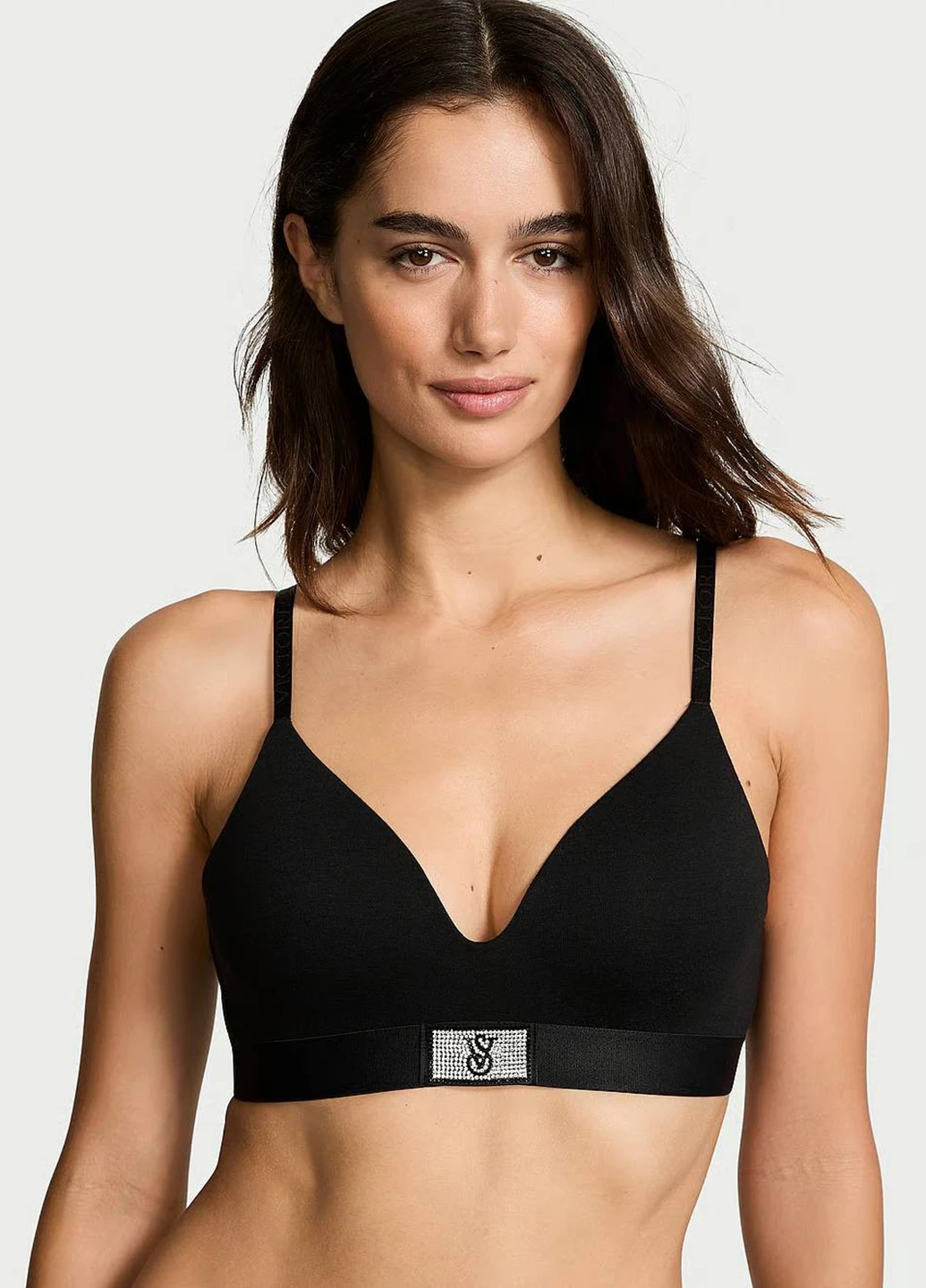 Черный демисезонный комплект (бюстгальтер, трусики) Victoria's Secret