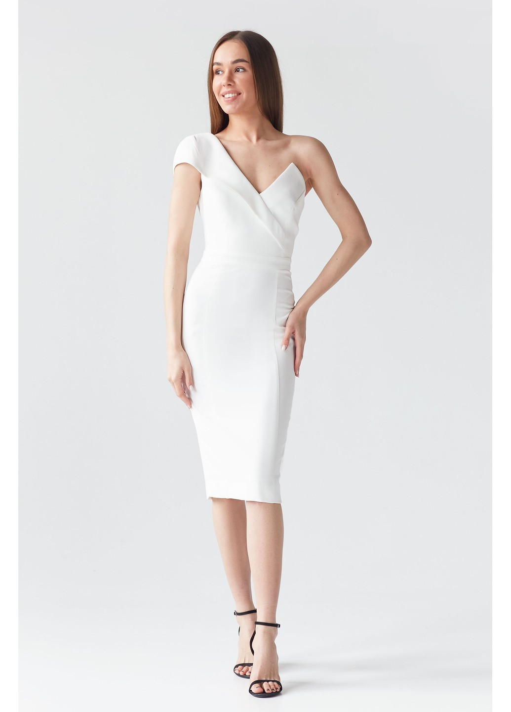 Білий вечірня сукня BYURSE однотонна