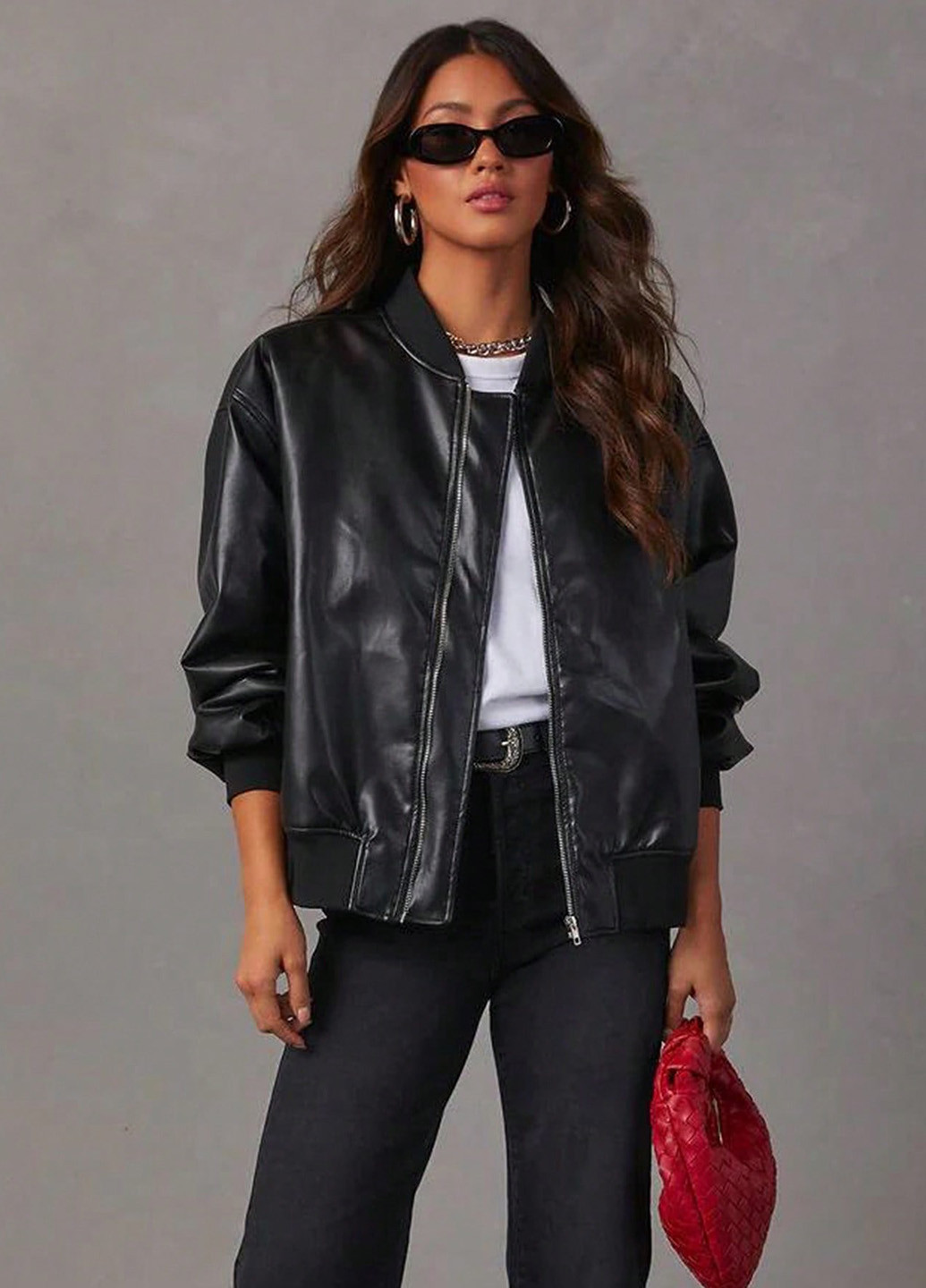 Бомбер SHEIN на молнии (343315968)