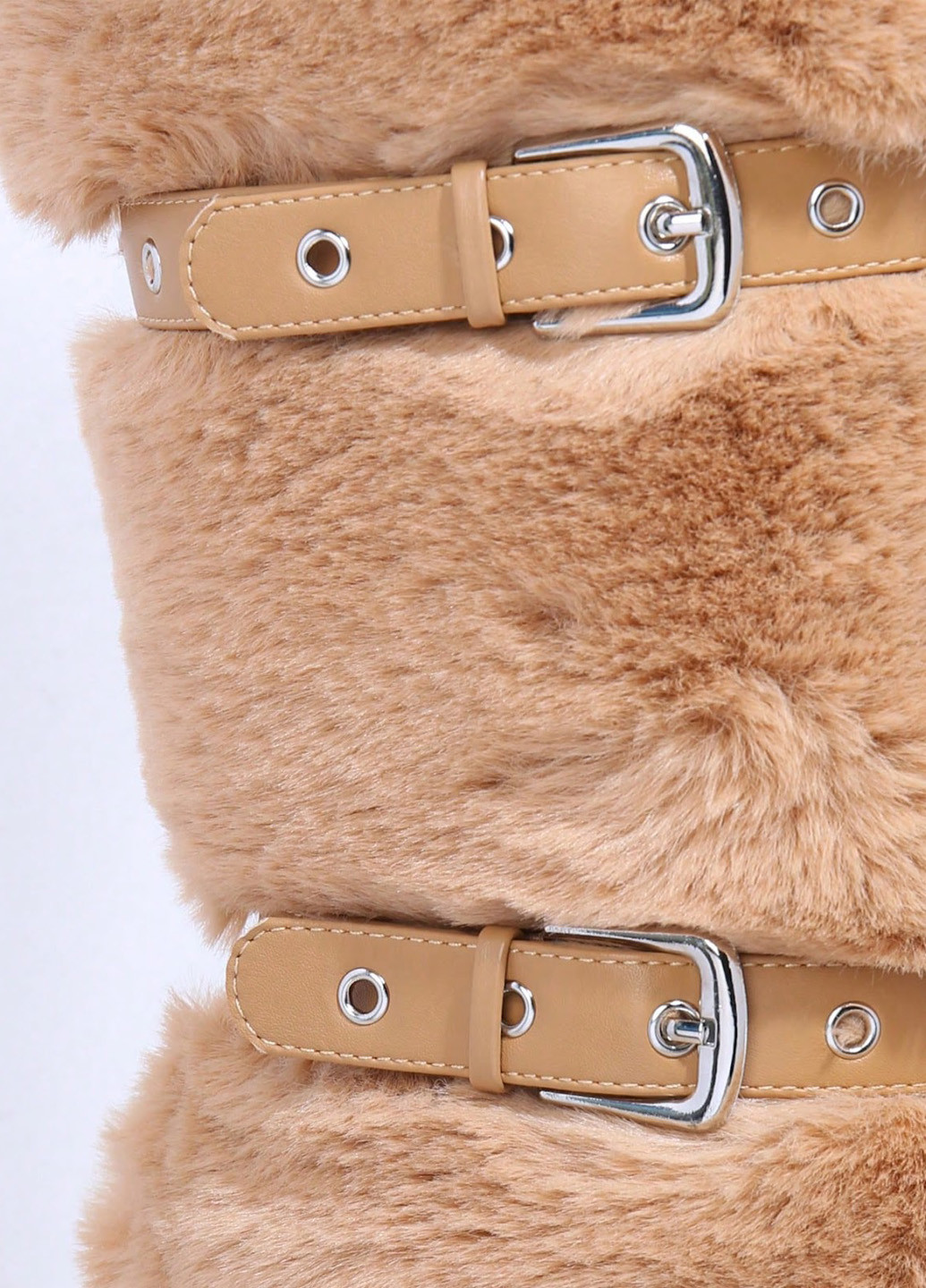 Зимние сапоги SHEIN с пряжкой, с мехом, люверсы