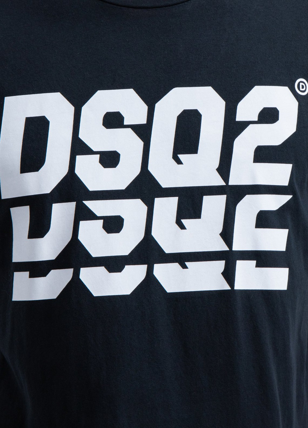 Чорна чорна футболка з логотипом dsq2 Dsquared2