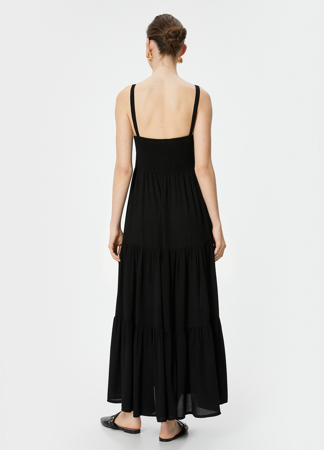 Черное праздничный, кэжуал платье а-силуэт KOTON однотонное