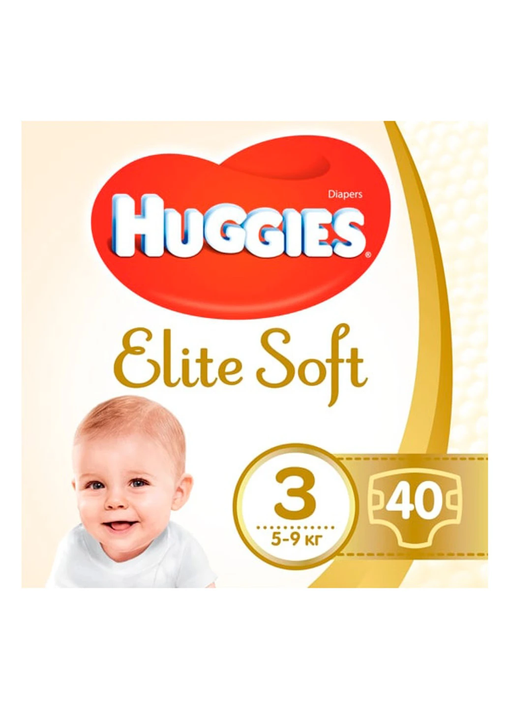 Підгузки Elite Soft 3 (5-9 кг) 40 шт Huggies (248204718)