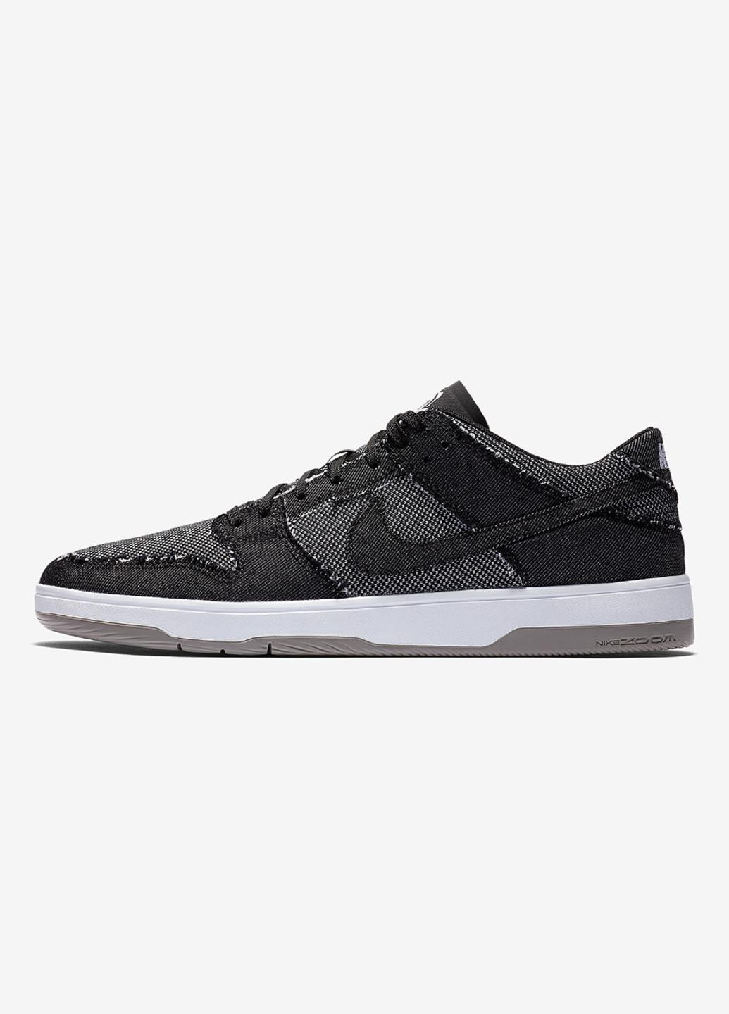 Кроссовки 877063-002 Nike MEDICOM X SB DUNK LOW ELITE BLACK чёрно-белые демисезоны (317229306)