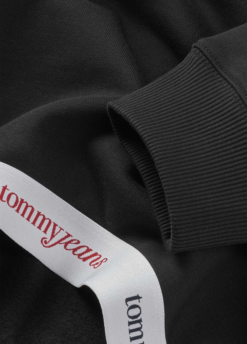 Чорний світшот Tommy Jeans логотип без декору (344509005)