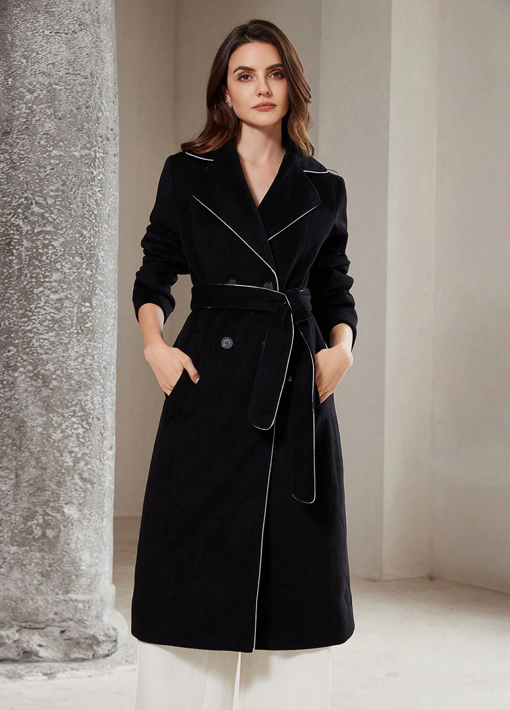 Плащ SHEIN тренчкот на гудзиках демісезон (365683251)