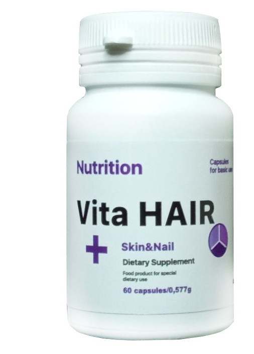 Вітамінний комплекс з колагеном Vita HAIR + Skin and Nail 60 капсул EntherMeal