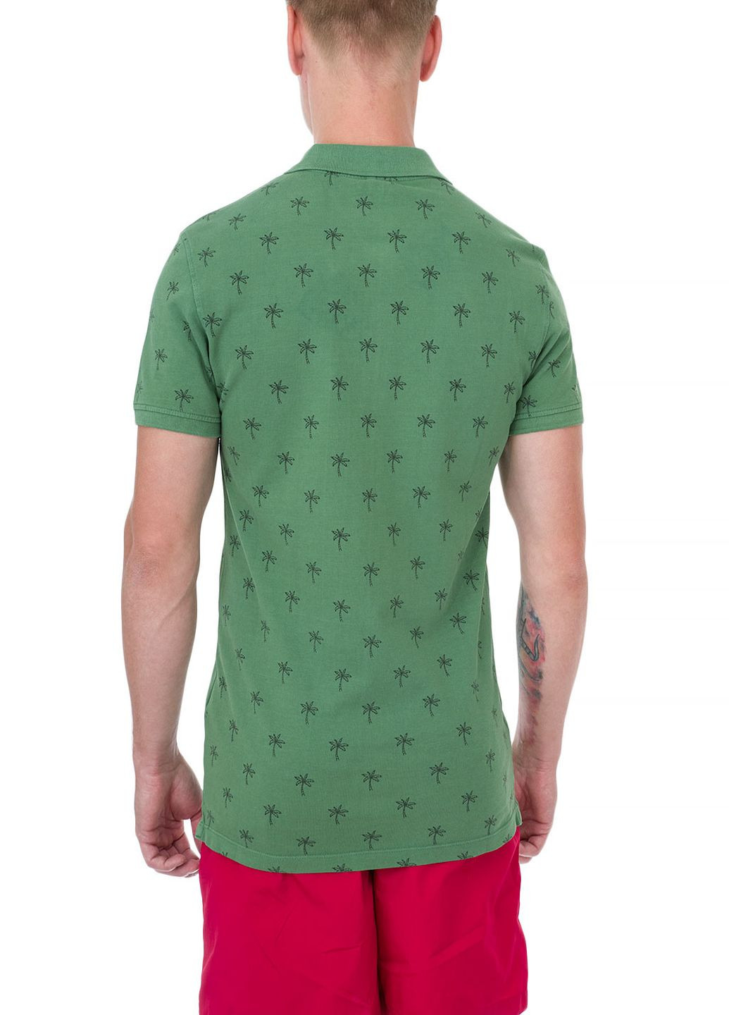 Зеленая футболка-поло для мужчин Blend