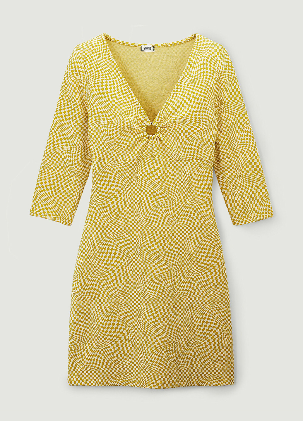 Желтое кэжуал платье Pimkie с геометрическим узором