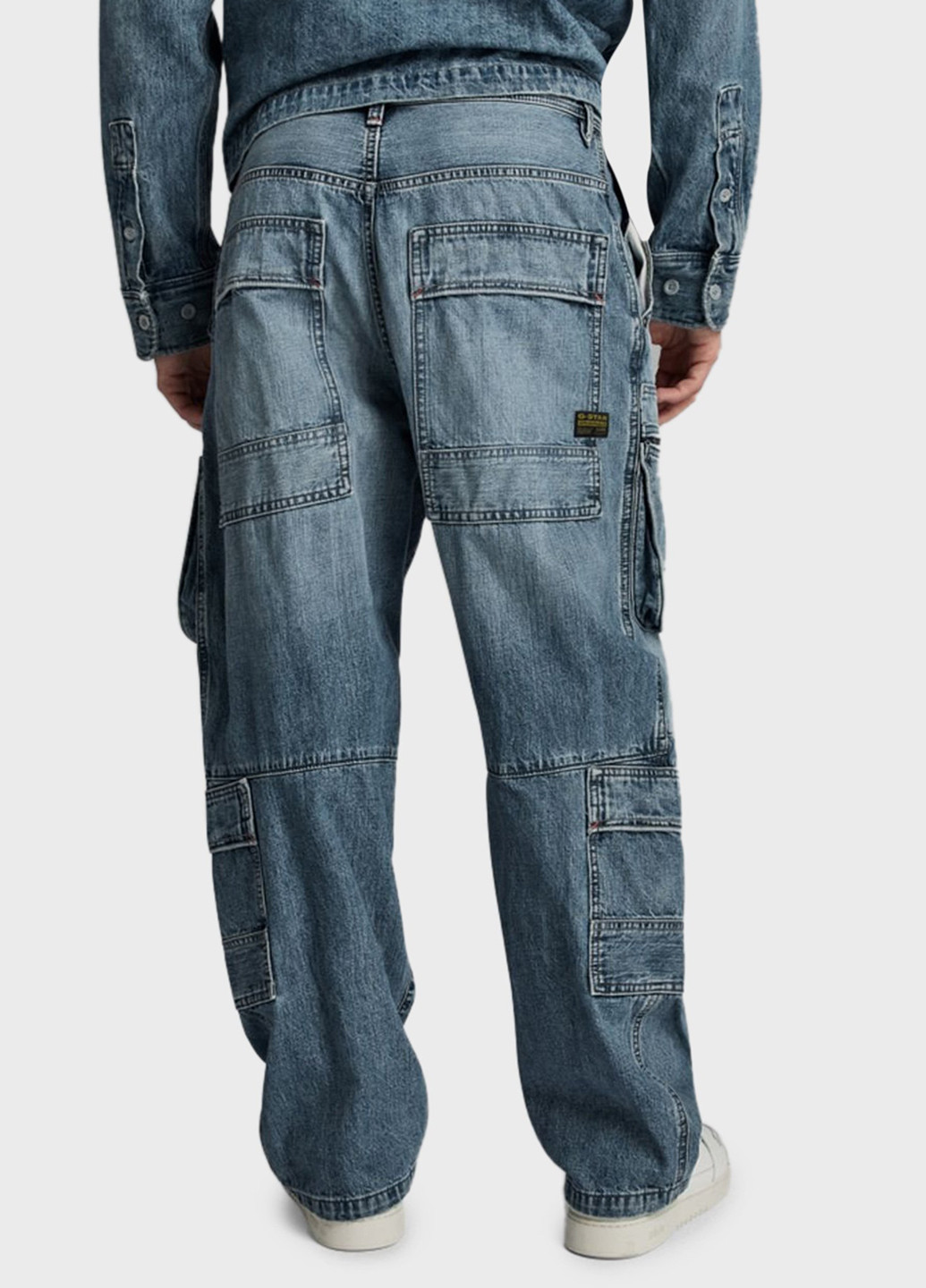 Темно-синие демисезонные карго джинсы G-Star Raw