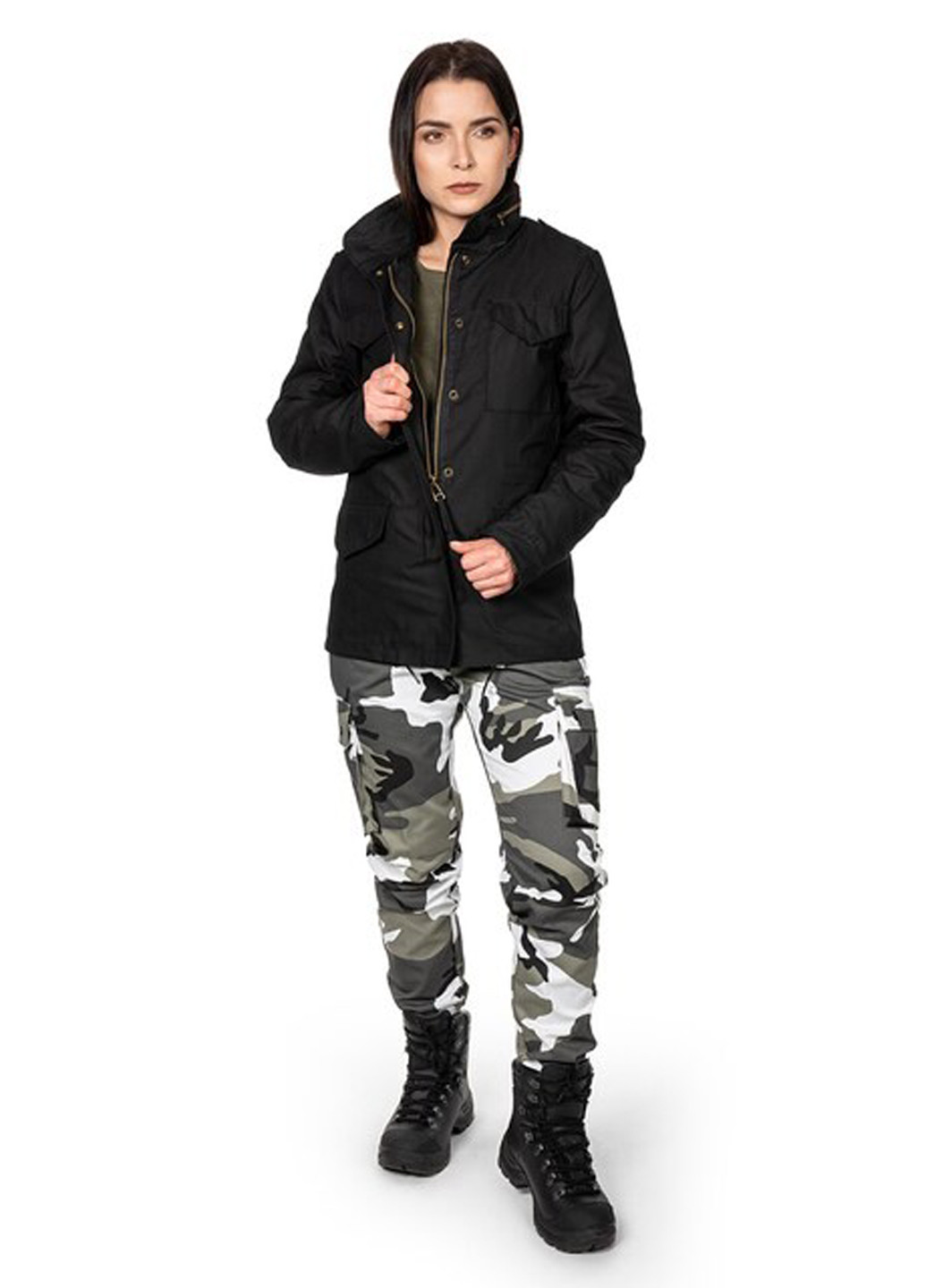 Черная зимняя куртка Brandit