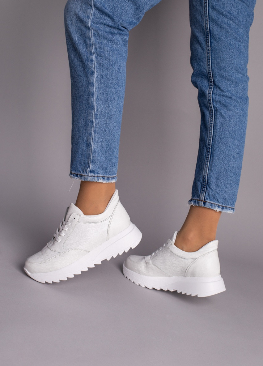 Белые демисезонные кроссовки shoesband Brand