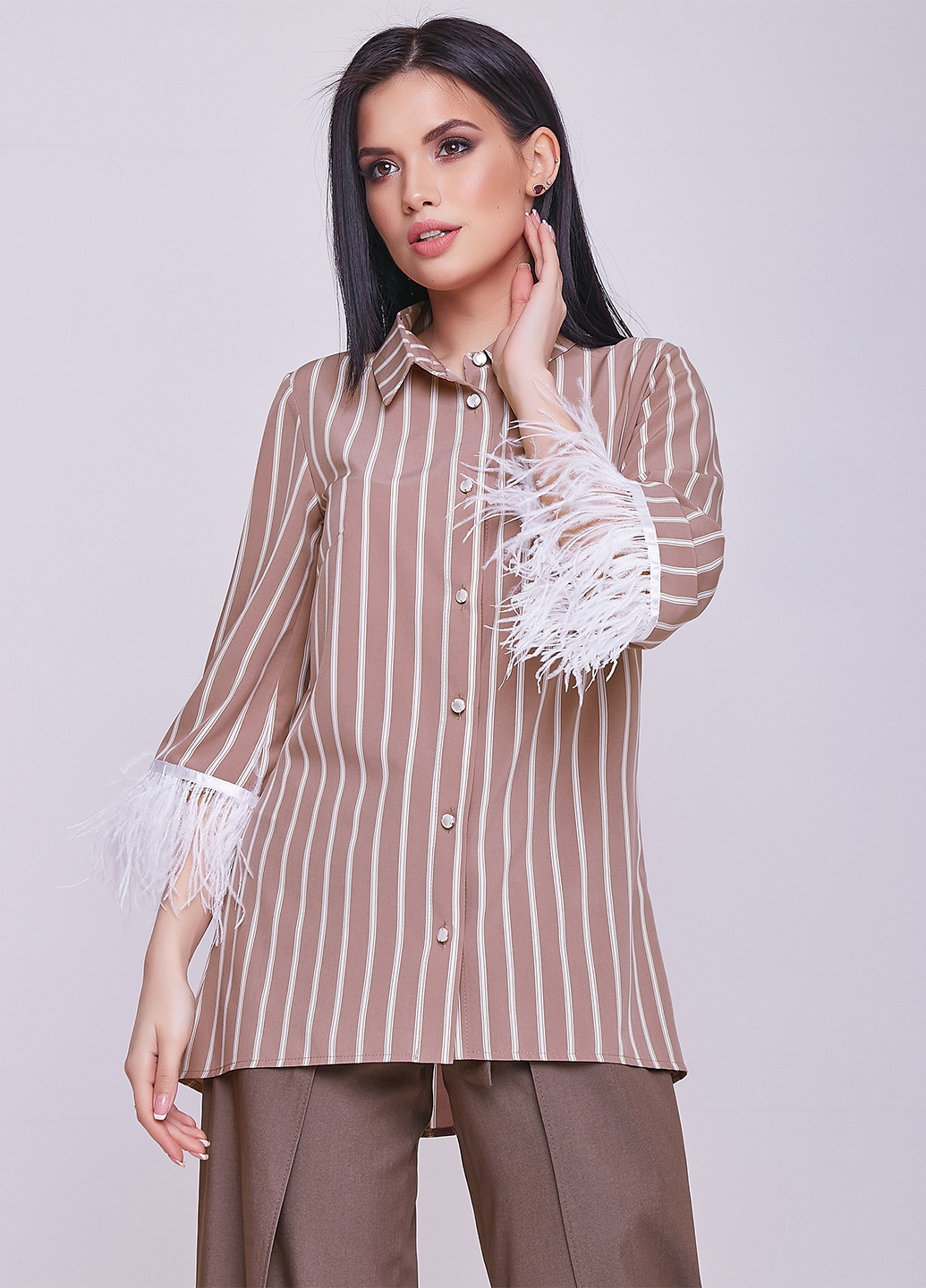 Светло-коричневая демисезонная блуза ST-Seventeen
