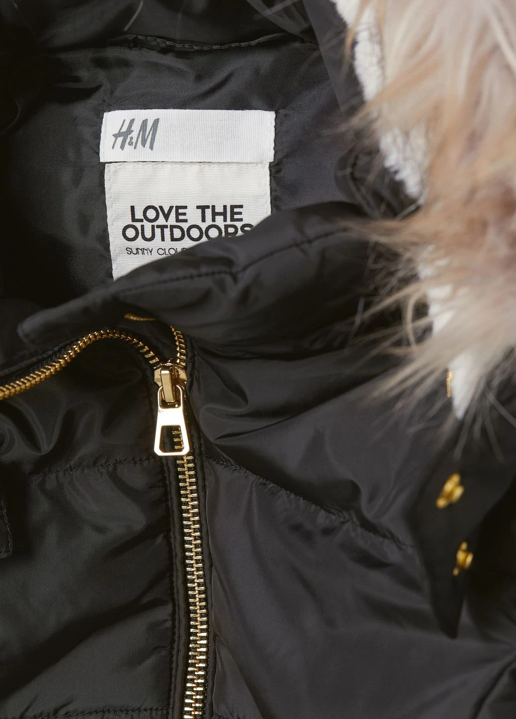 Чорна демісезонна куртка H&M