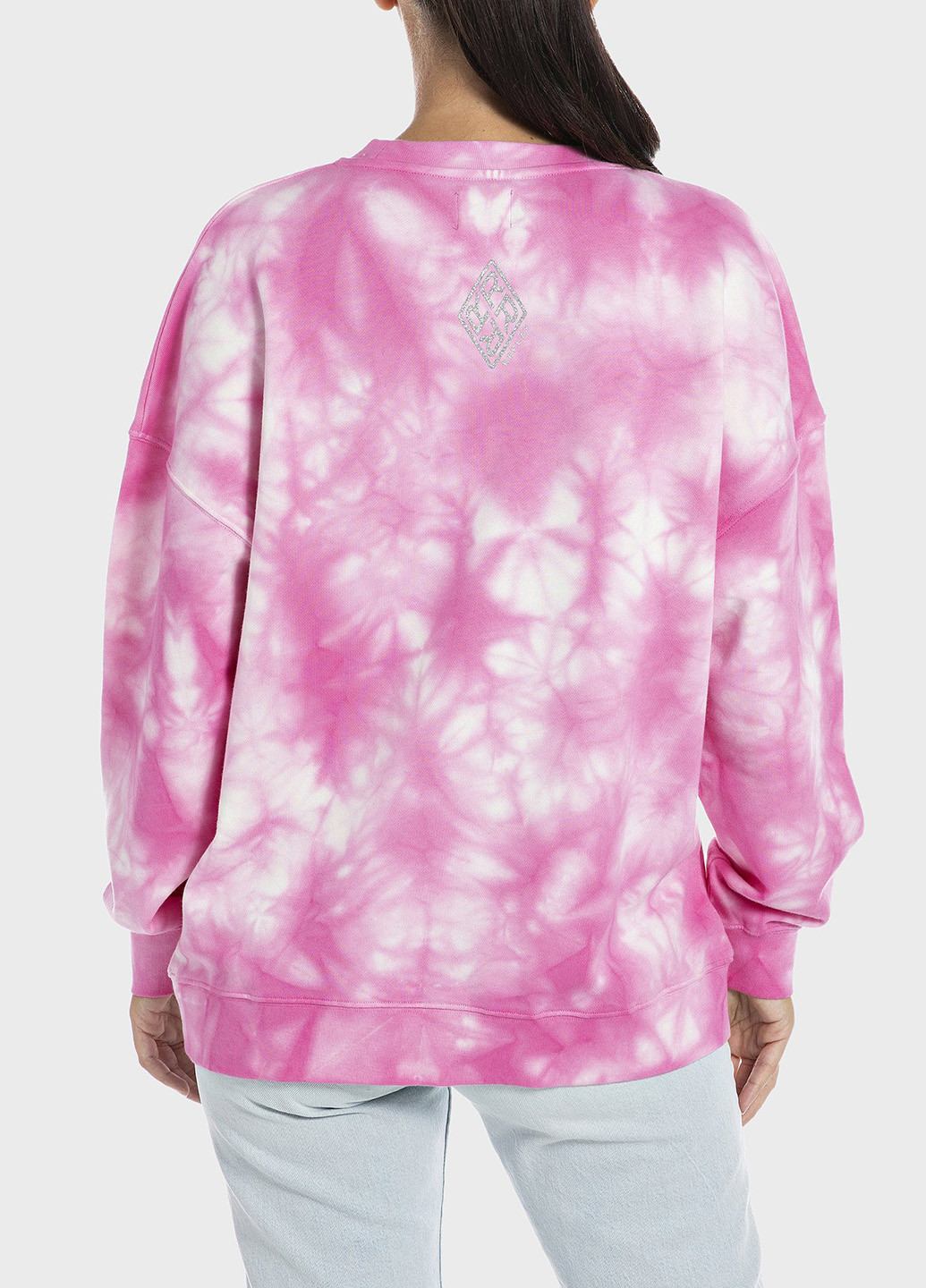 Рожевий світшот Replay тай-дай без декору (306993564)