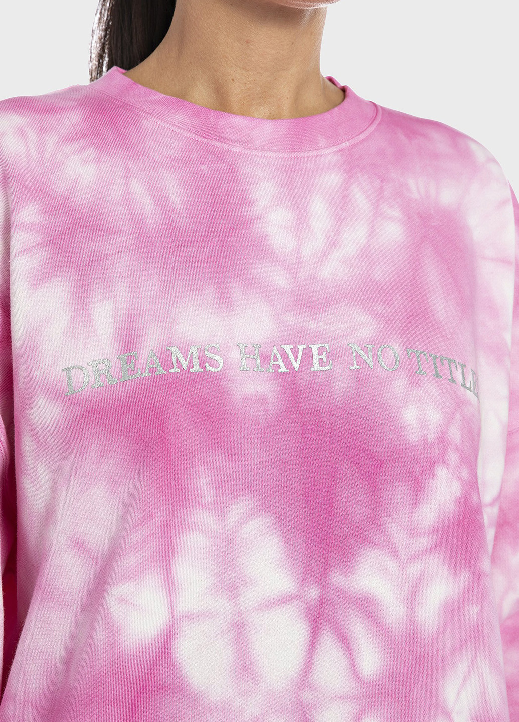 Рожевий світшот Replay тай-дай без декору (306993564)