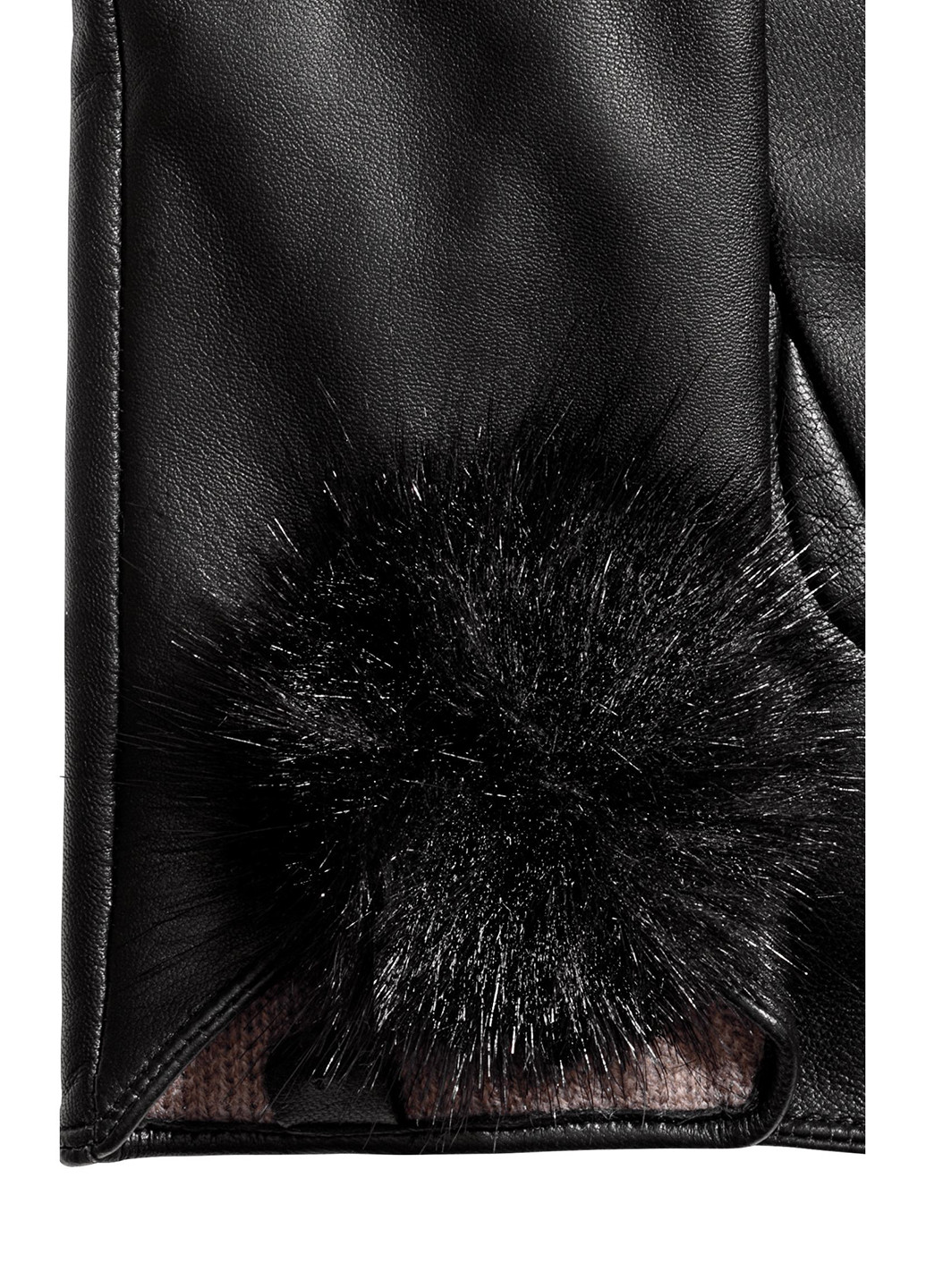 Перчатки H&M однотонные чёрные кэжуалы искусственная кожа