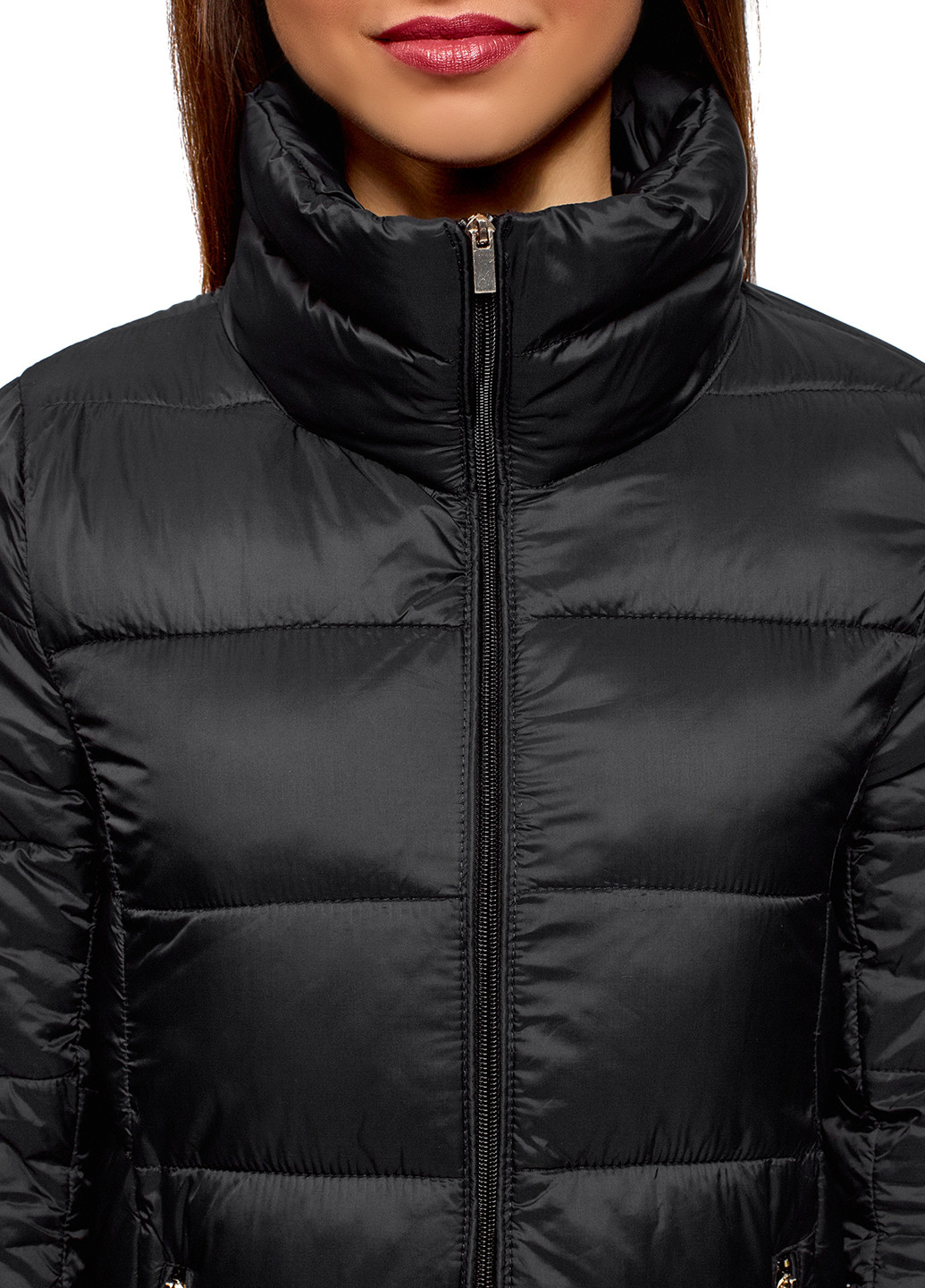 Чорна зимня куртка Oodji