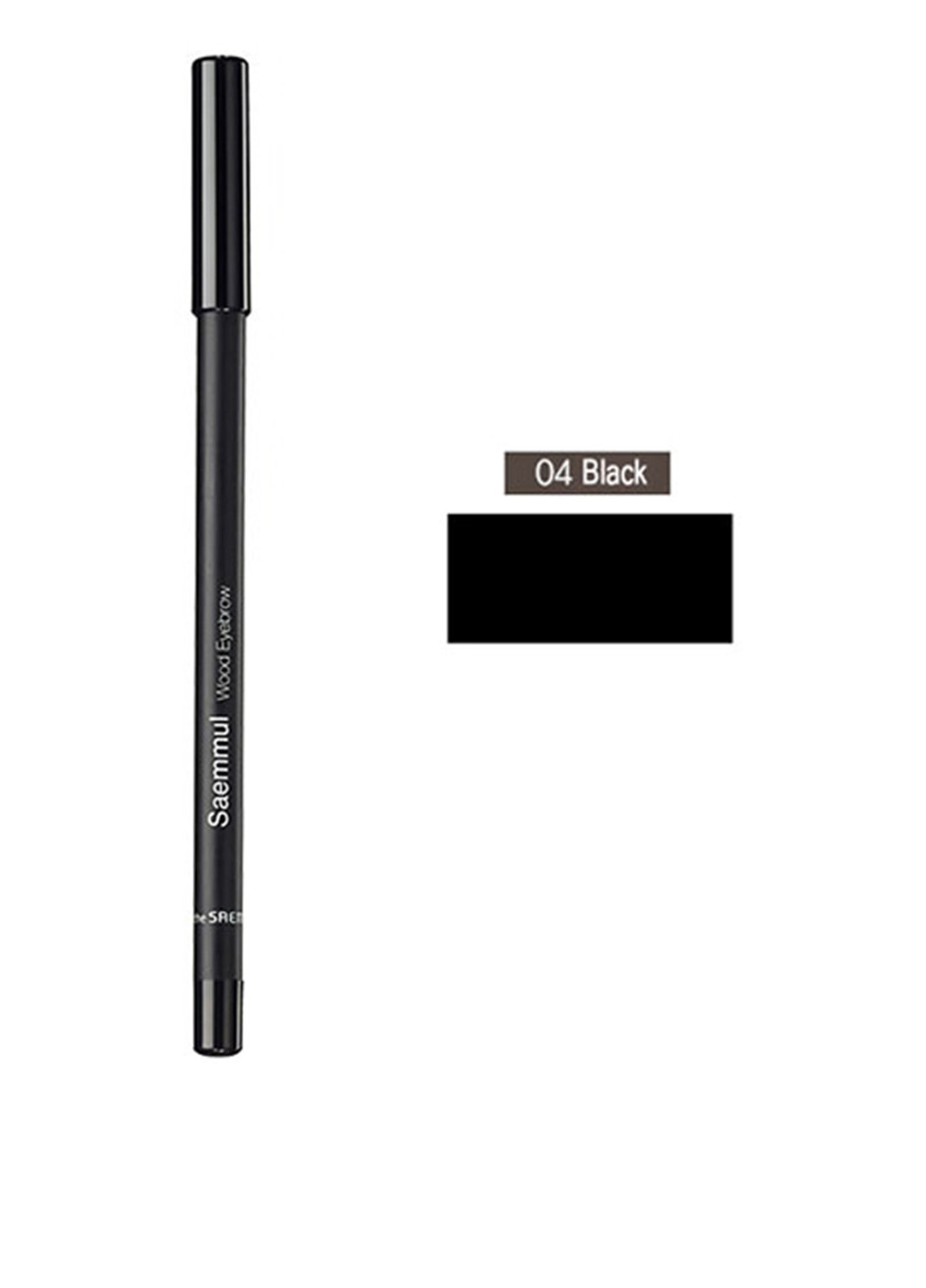 Олівець для брів Saemmul wood eyebrow 04 Black, 0,2 г The Saem (72557042)