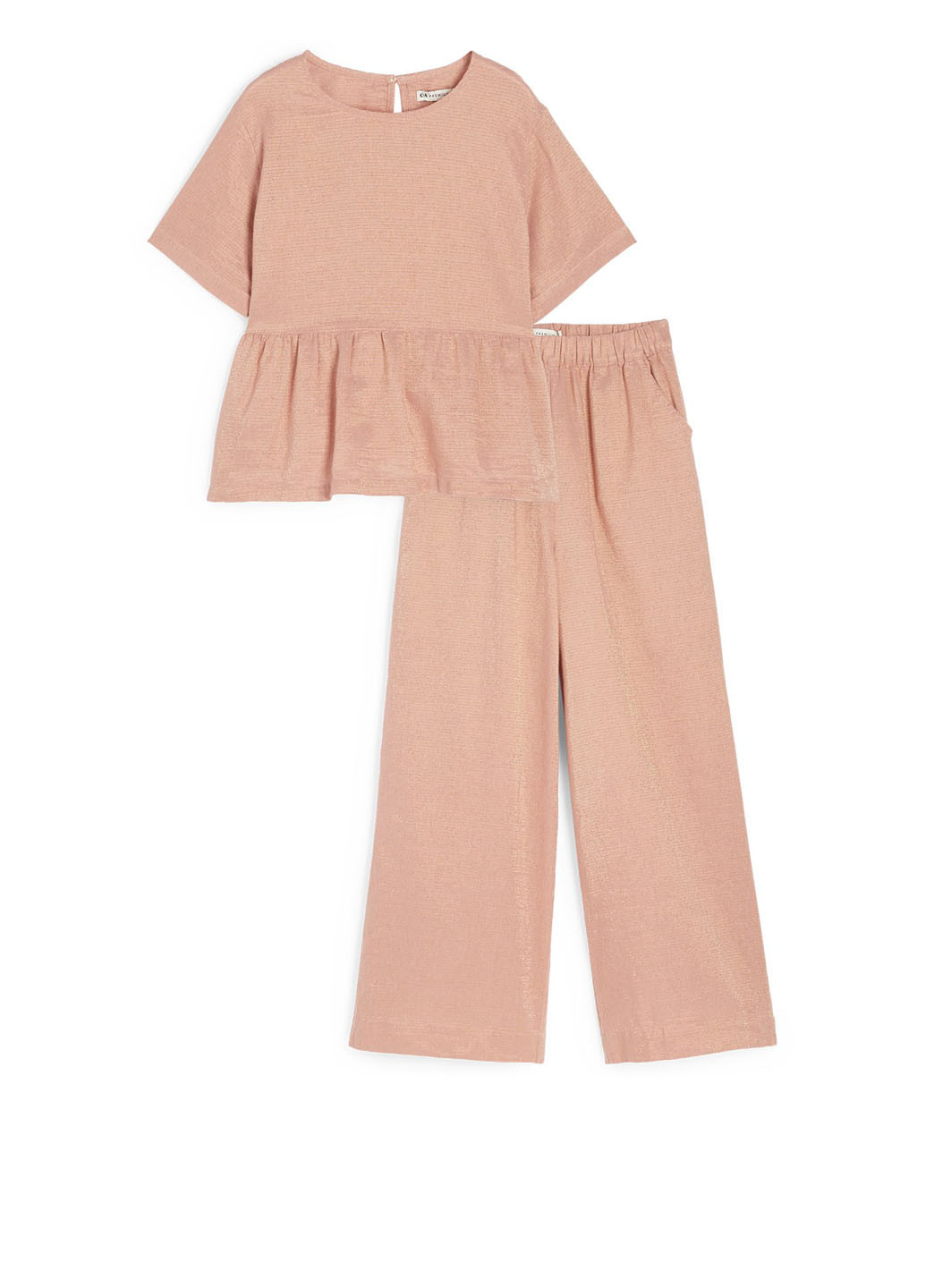 Пудровый летний комплект (блуза, брюки) C&A