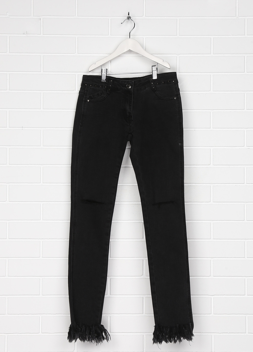 Черные демисезонные со средней талией джинсы To Be Too