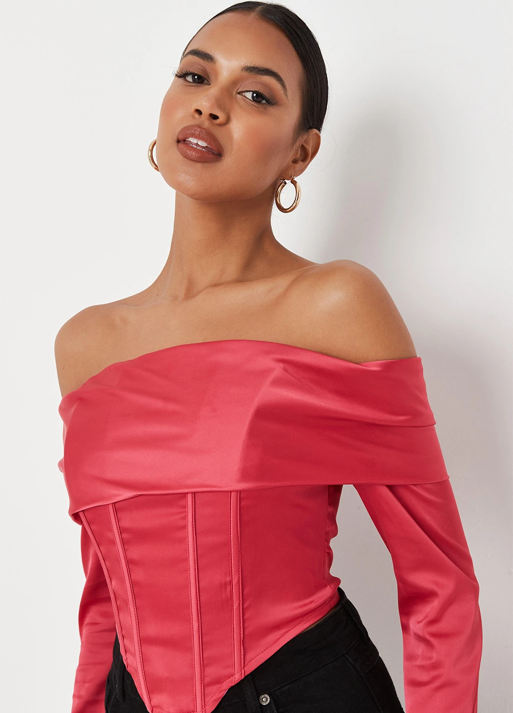 Світло-червона блуза Missguided