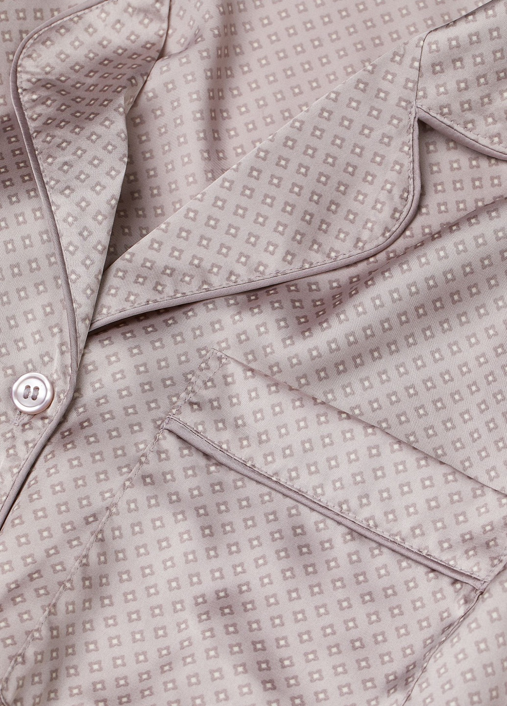 Светло-серая домашний рубашка с геометрическим узором H&M