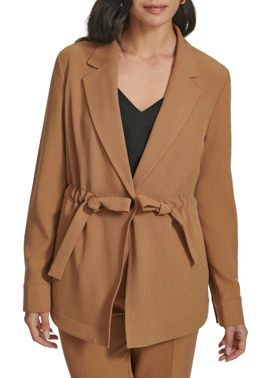 Коричневый женский жакет Calvin Klein однотонный - демисезонный