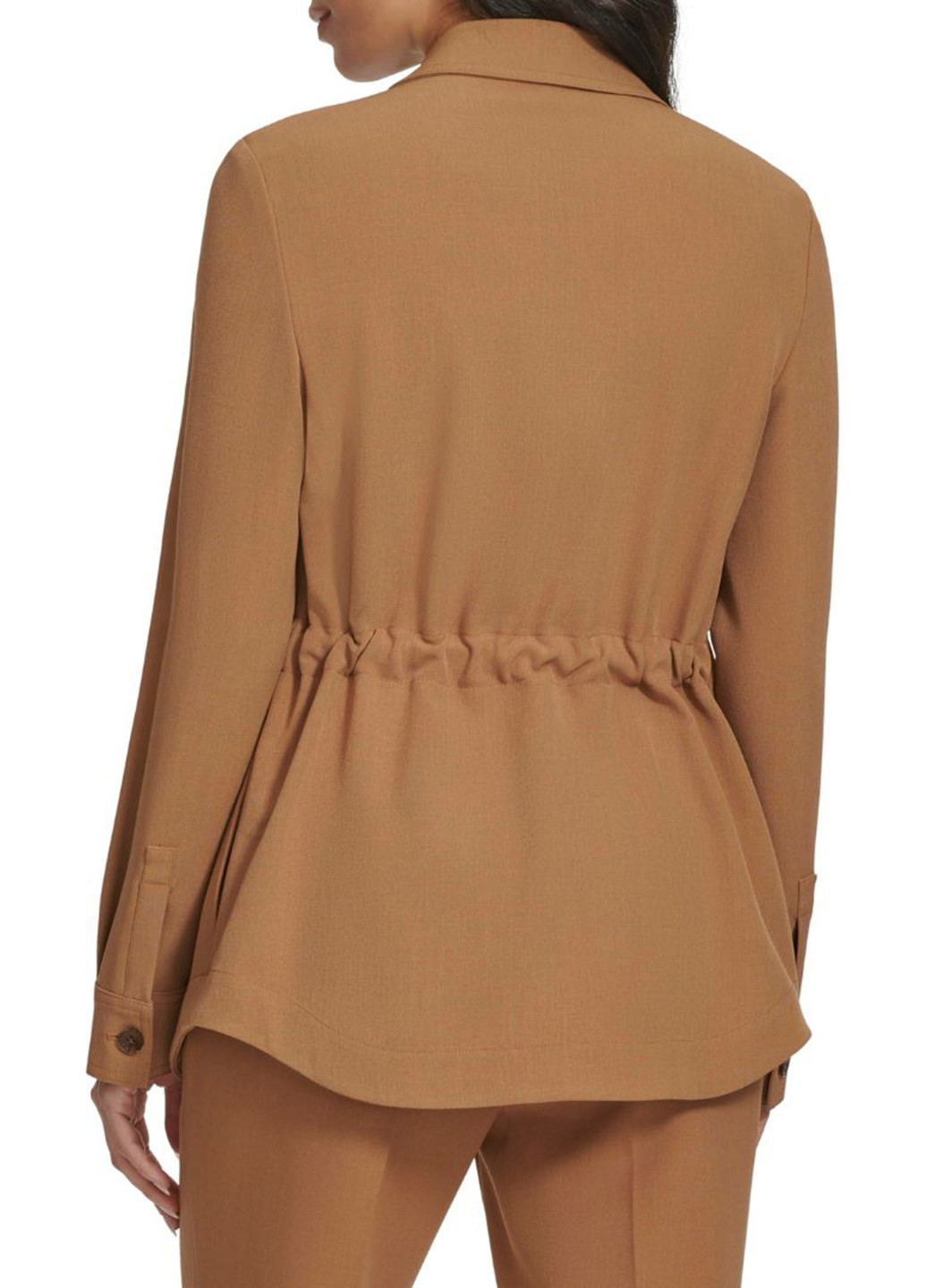 Коричневый женский жакет Calvin Klein однотонный - демисезонный